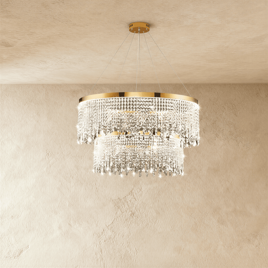 Nuvlight Rexana Crystal Tiered Chandelier