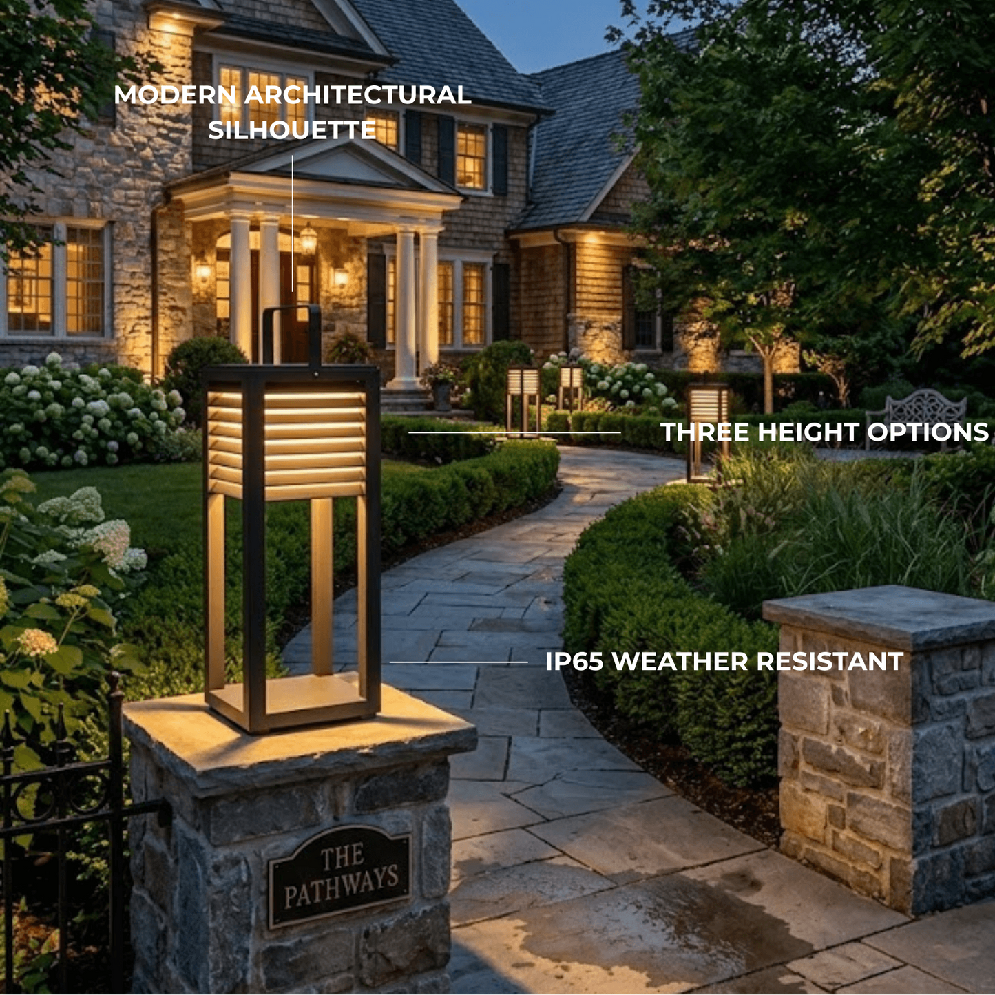 Irondale Modern Solar Outdoor Floor Lamp – Rectangular Black Lantern Light Garden/Patio