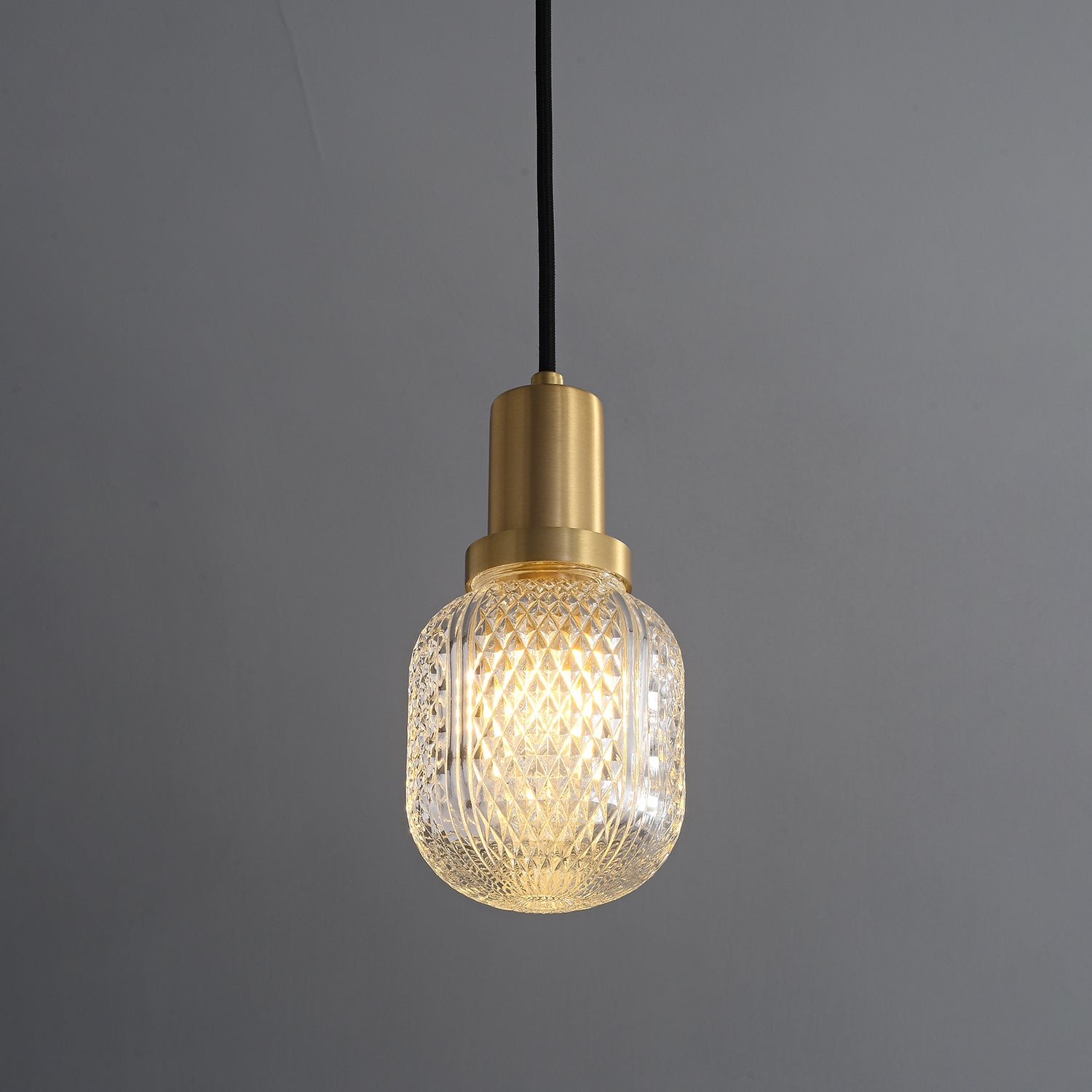 Nyx Modern Glass Pendant Light - Hand-Blown Hanging Lamp for Kitchen Island & Bar