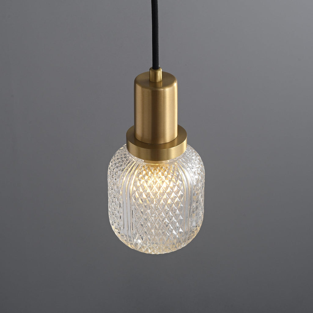 Nyx Modern Glass Pendant Light - Hand-Blown Hanging Lamp for Kitchen Island & Bar