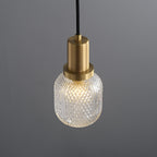 Nyx Modern Glass Pendant Light - Hand-Blown Hanging Lamp for Kitchen Island & Bar