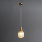 Nyx Modern Glass Pendant Light - Hand-Blown Hanging Lamp for Kitchen Island & Bar
