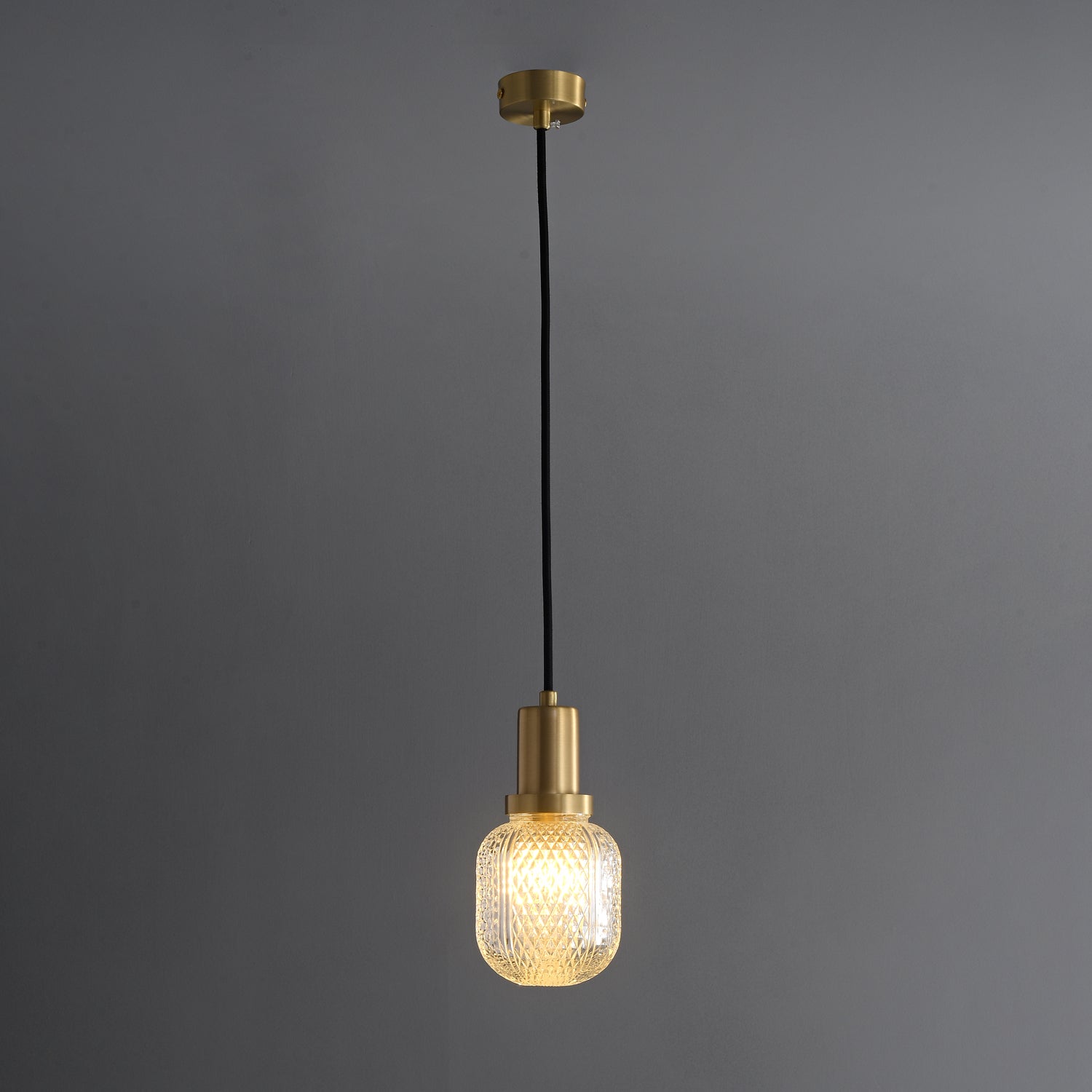 Nyx Modern Glass Pendant Light - Hand-Blown Hanging Lamp for Kitchen Island & Bar