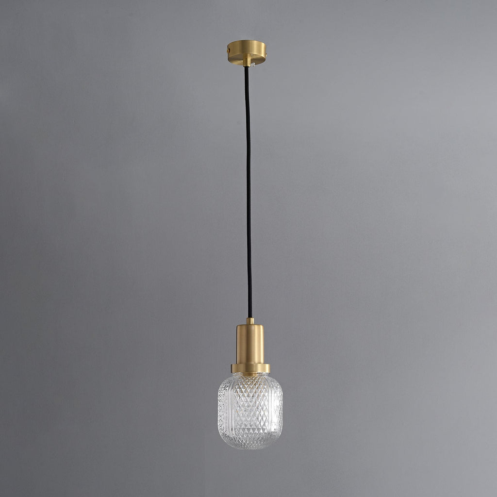Nyx Modern Glass Pendant Light - Hand-Blown Hanging Lamp for Kitchen Island & Bar