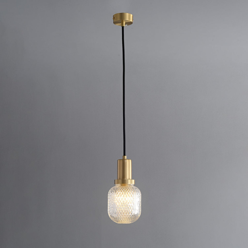 Nyx Modern Glass Pendant Light - Hand-Blown Hanging Lamp for Kitchen Island & Bar