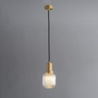 Nyx Modern Glass Pendant Light - Hand-Blown Hanging Lamp for Kitchen Island & Bar