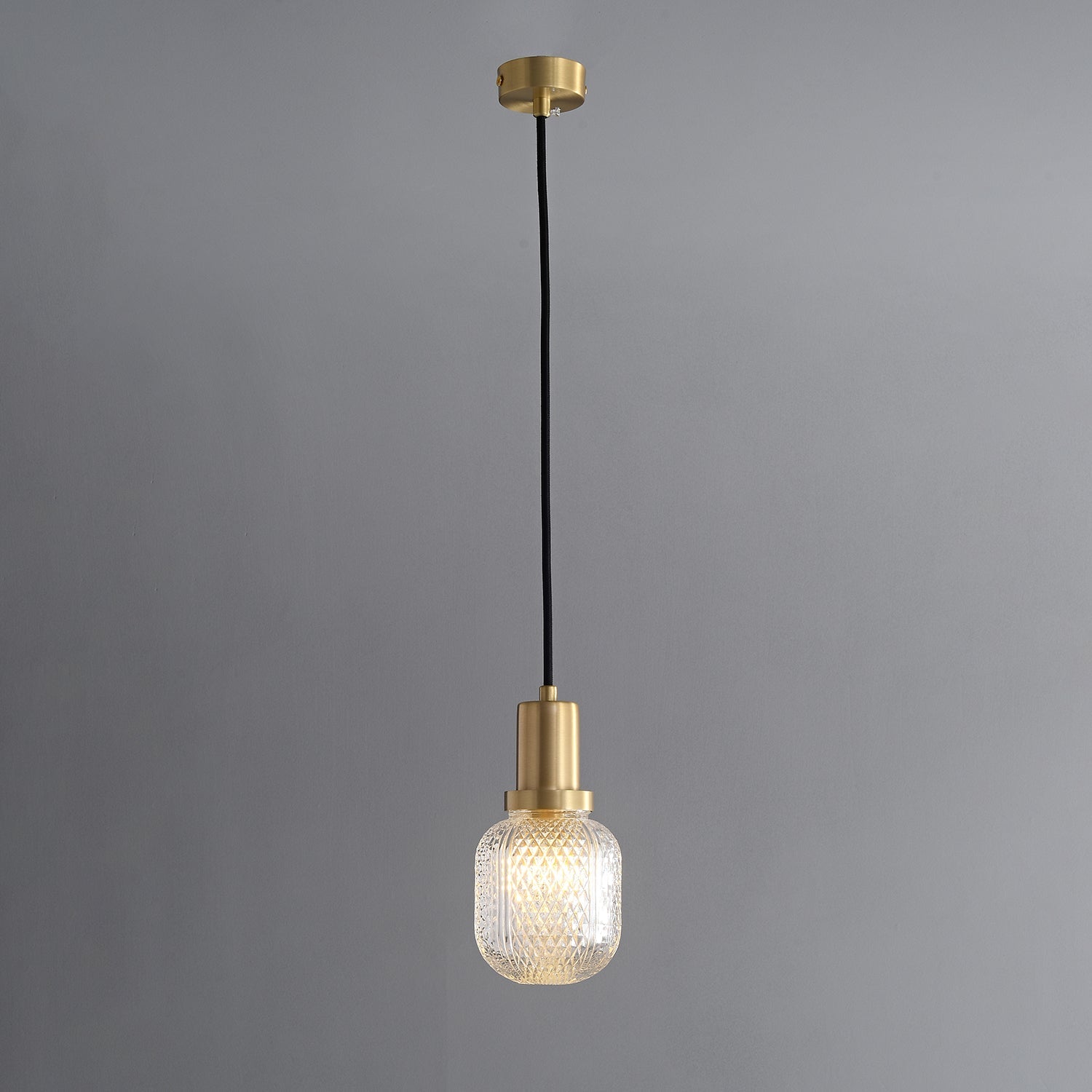 Nyx Modern Glass Pendant Light - Hand-Blown Hanging Lamp for Kitchen Island & Bar