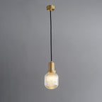 Nyx Modern Glass Pendant Light - Hand-Blown Hanging Lamp for Kitchen Island & Bar