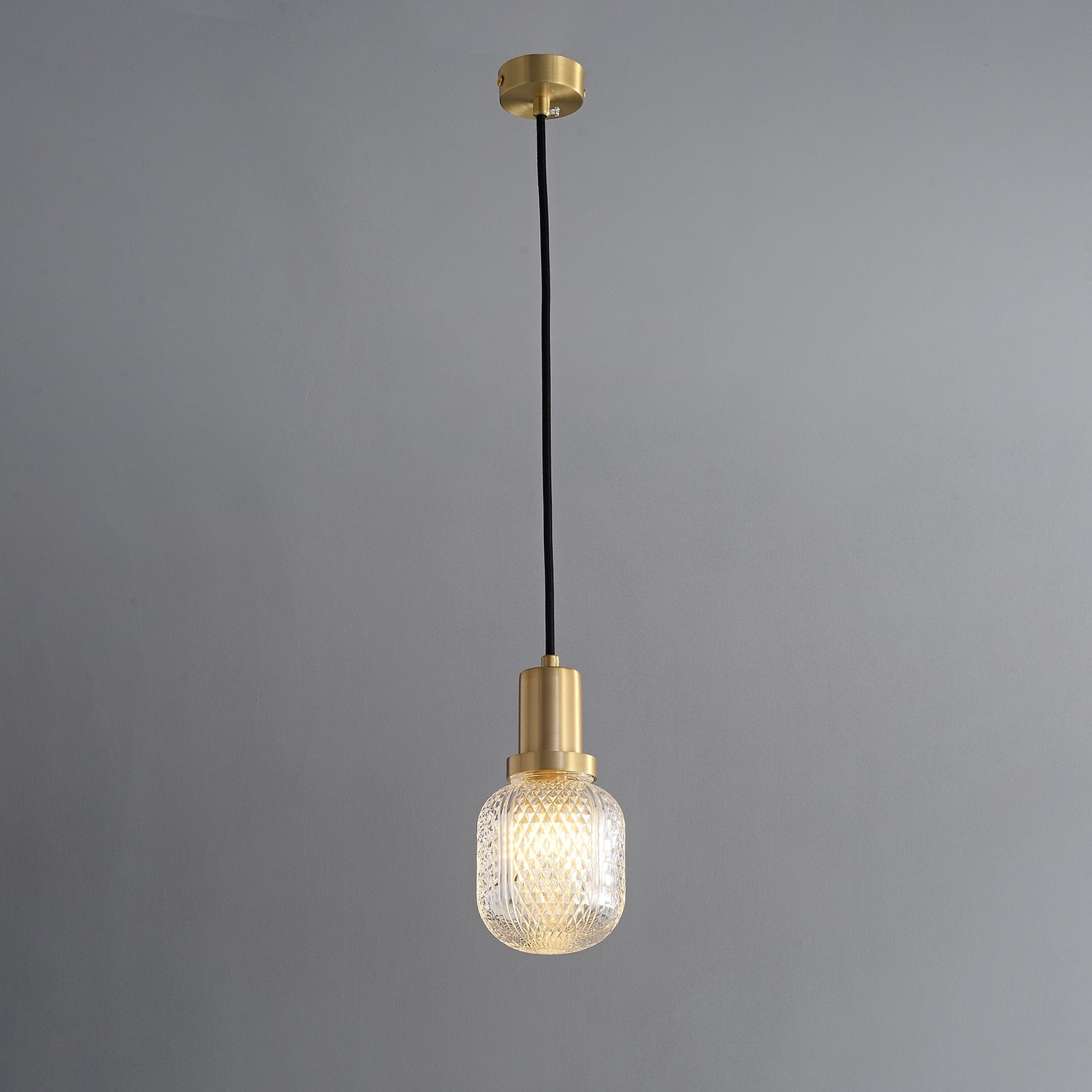 Nyx Modern Glass Pendant Light - Hand-Blown Hanging Lamp for Kitchen Island & Bar