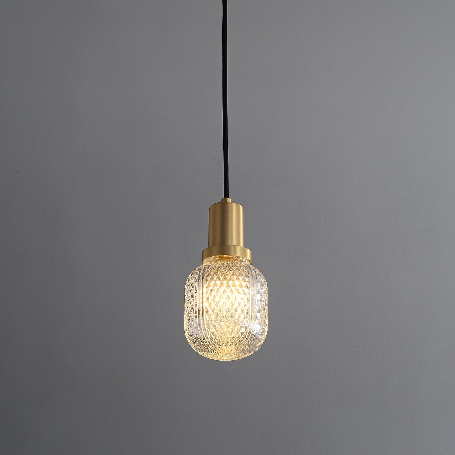 Nyx Modern Glass Pendant Light - Hand-Blown Hanging Lamp for Kitchen Island & Bar