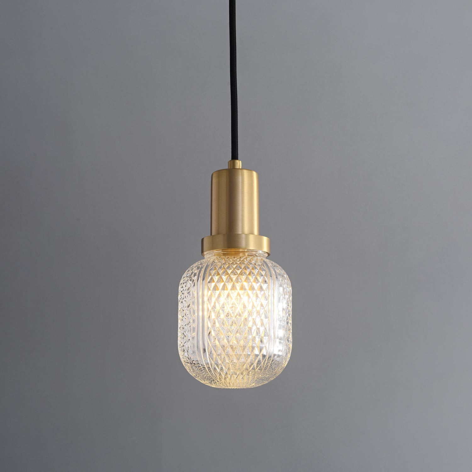 Nyx Modern Glass Pendant Light - Hand-Blown Hanging Lamp for Kitchen Island & Bar