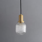 Nyx Modern Glass Pendant Light - Hand-Blown Hanging Lamp for Kitchen Island & Bar