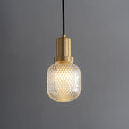 Nyx Modern Glass Pendant Light - Hand-Blown Hanging Lamp for Kitchen Island & Bar