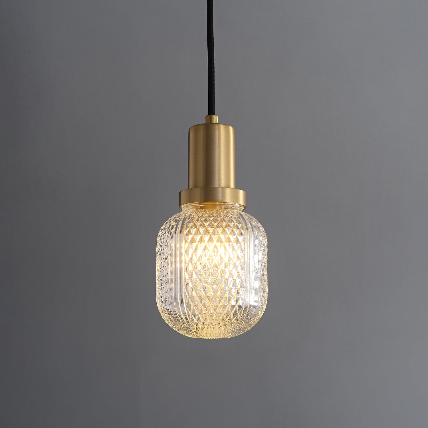 Nyx Modern Glass Pendant Light - Hand-Blown Hanging Lamp for Kitchen Island & Bar