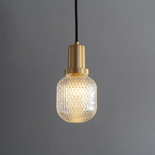 Nyx Modern Glass Pendant Light - Hand-Blown Hanging Lamp for Kitchen Island & Bar