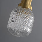 Nyx Modern Glass Pendant Light - Hand-Blown Hanging Lamp for Kitchen Island & Bar