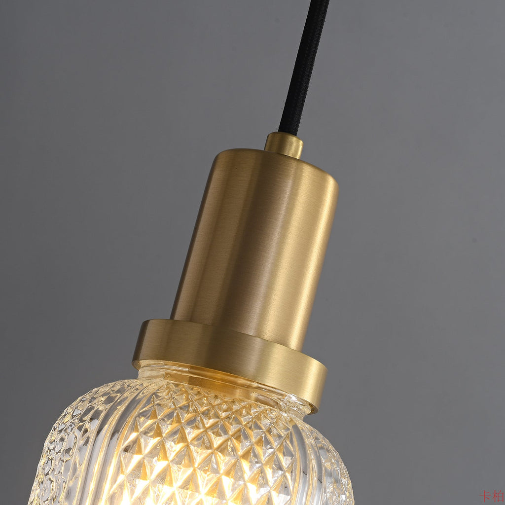 Nyx Modern Glass Pendant Light - Hand-Blown Hanging Lamp for Kitchen Island & Bar