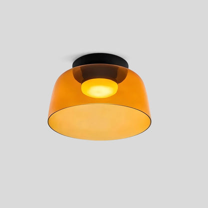  Colored Glass Ceiling Light for Bedroom Orange 1 Layer D32cm / 12.60″