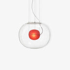 Levita Modern Orb Pendant - Minimalist Floating Glass Globe Light for Living Room & Foyer