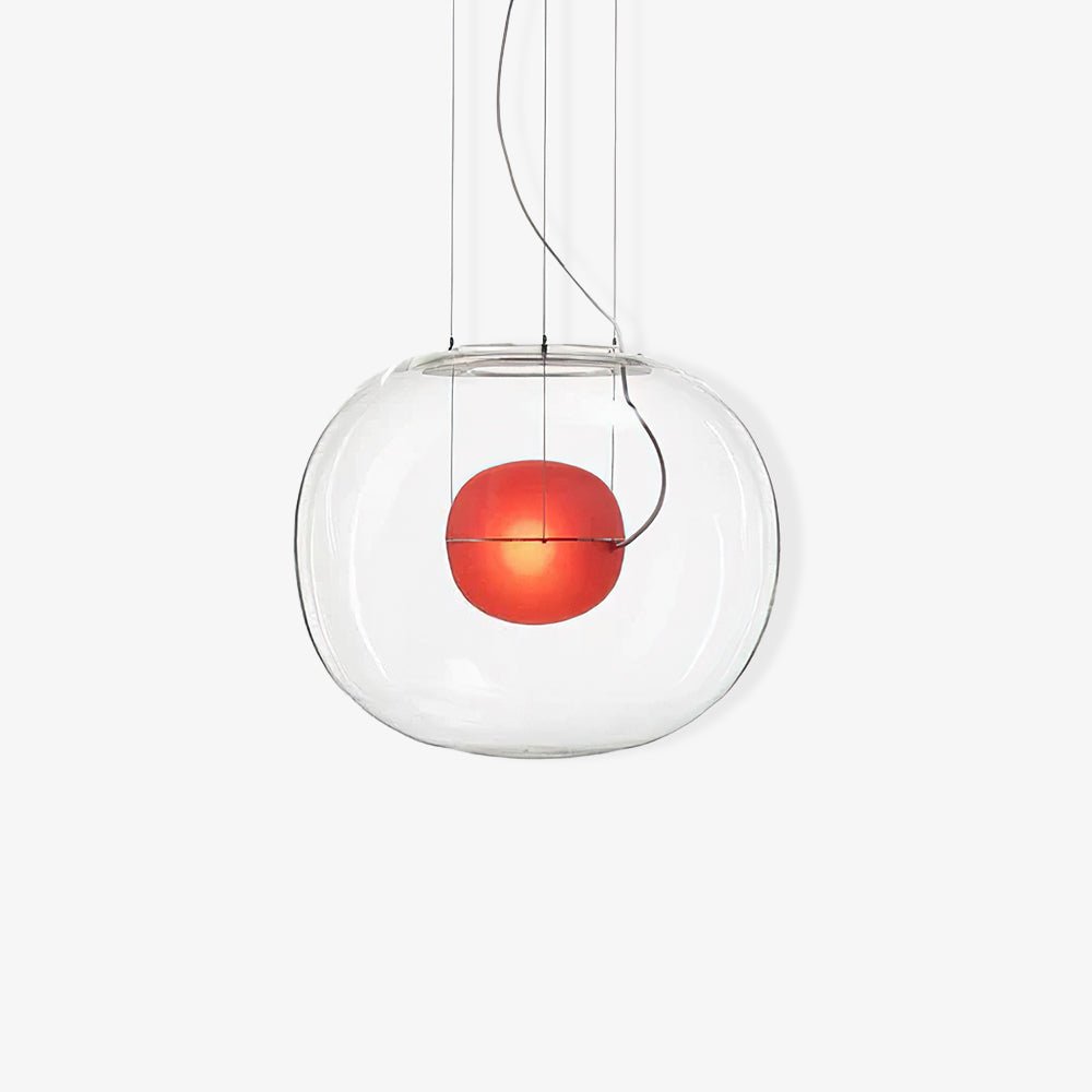 Levita Modern Orb Pendant - Minimalist Floating Glass Globe Light for Living Room & Foyer