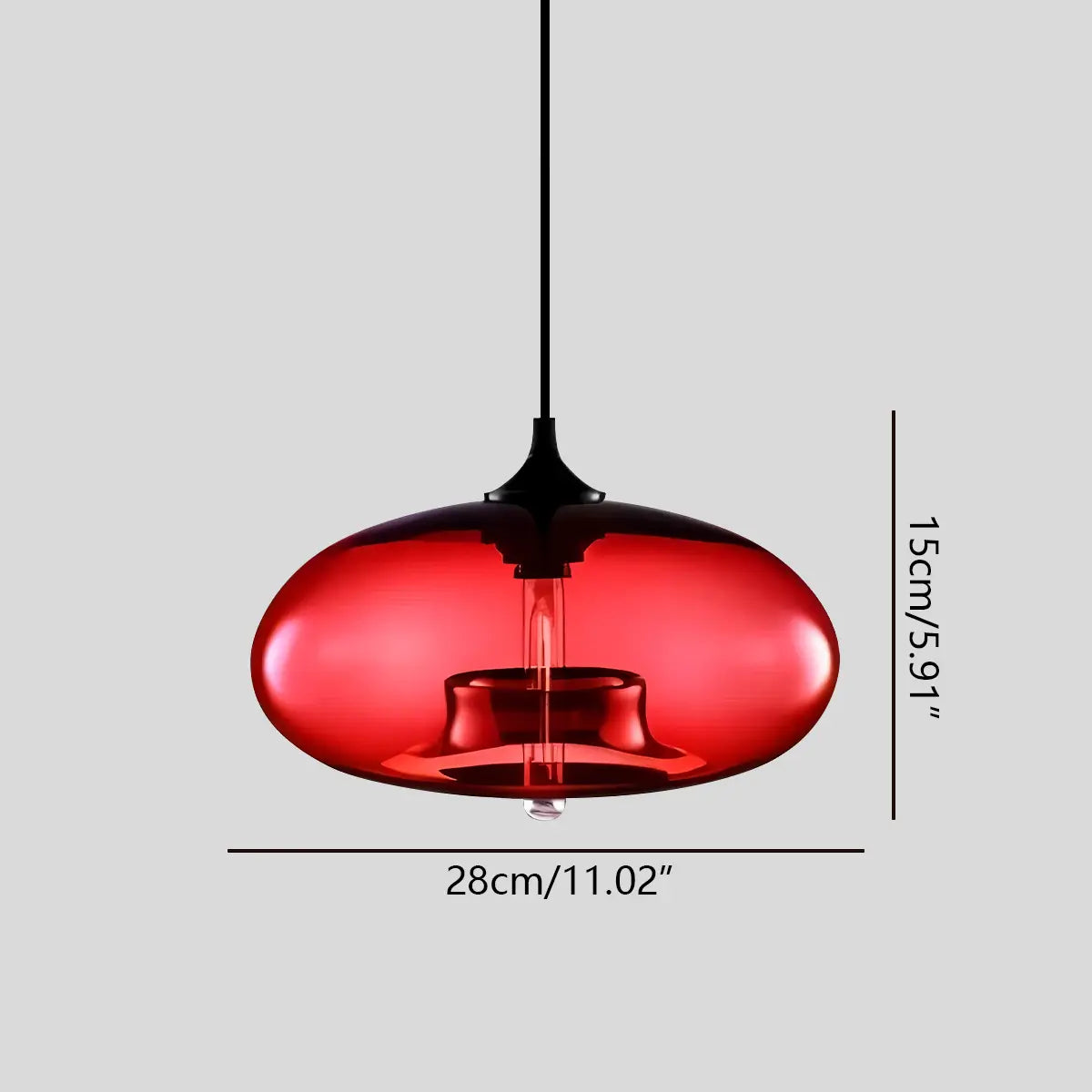 Nuvlight Hand-Blown Color Glass Pendant Light