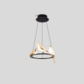Modern Gold Bird Chandelier - Artistic Flying Swallows LED Pendant for High Ceiling & Living Room