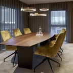 Modern Ring Chandelier - Minimalist LED Circular Pendant Light for Living Room & Office