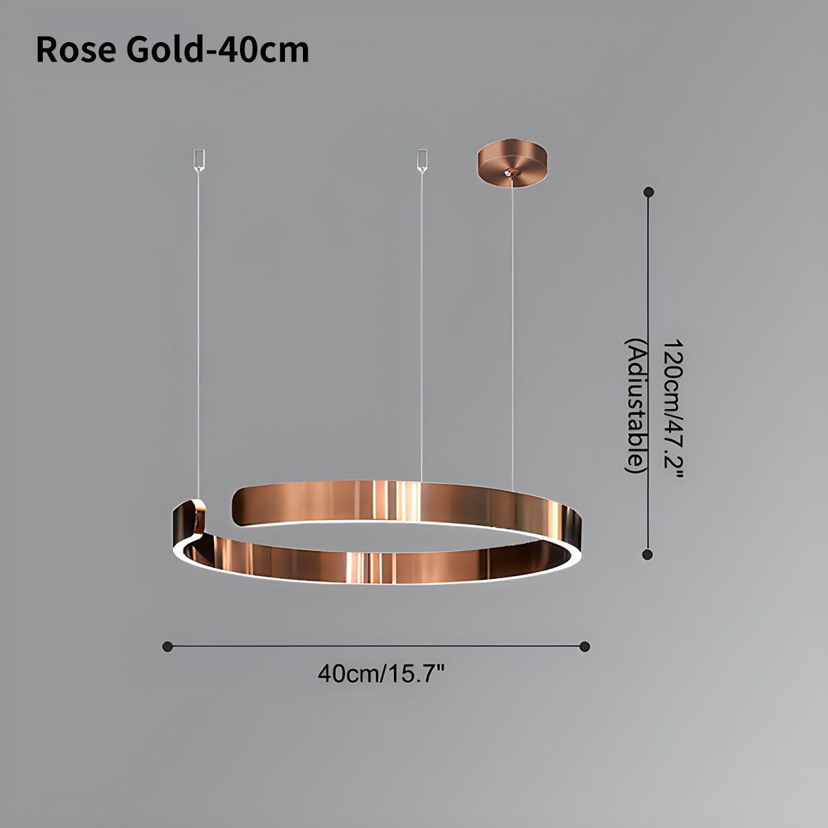 Modern Ring Chandelier - Minimalist LED Circular Pendant Light for Living Room & Office