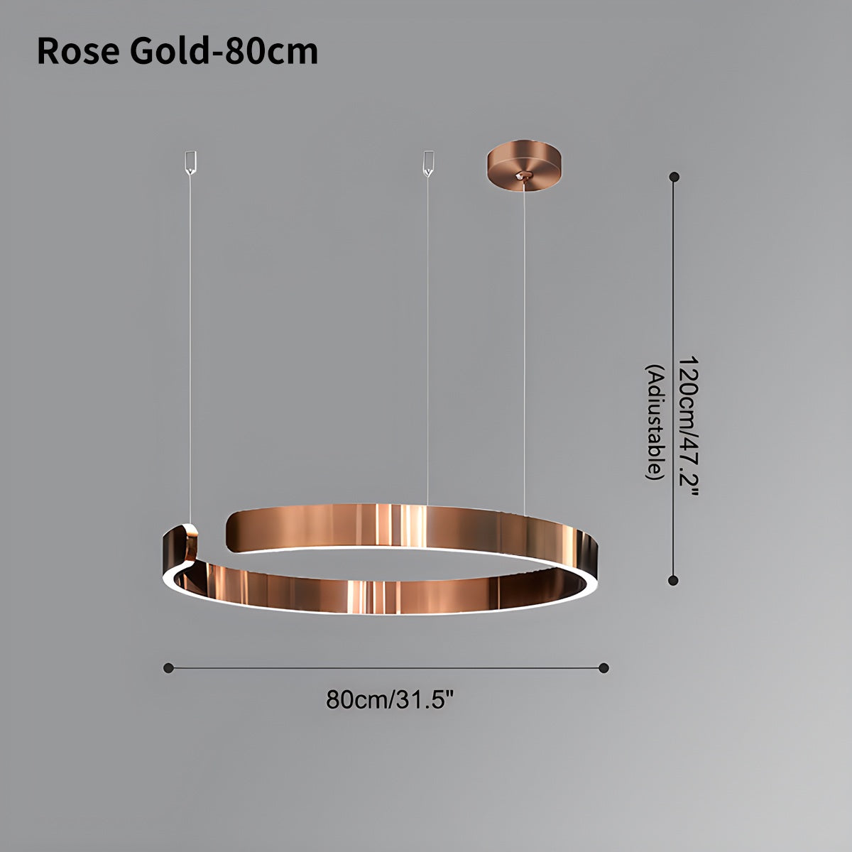 Modern Ring Chandelier - Minimalist LED Circular Pendant Light for Living Room & Office