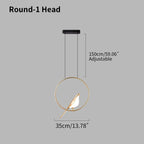 Modern Gold Bird Chandelier - Artistic Flying Swallows LED Pendant for High Ceiling & Living Room