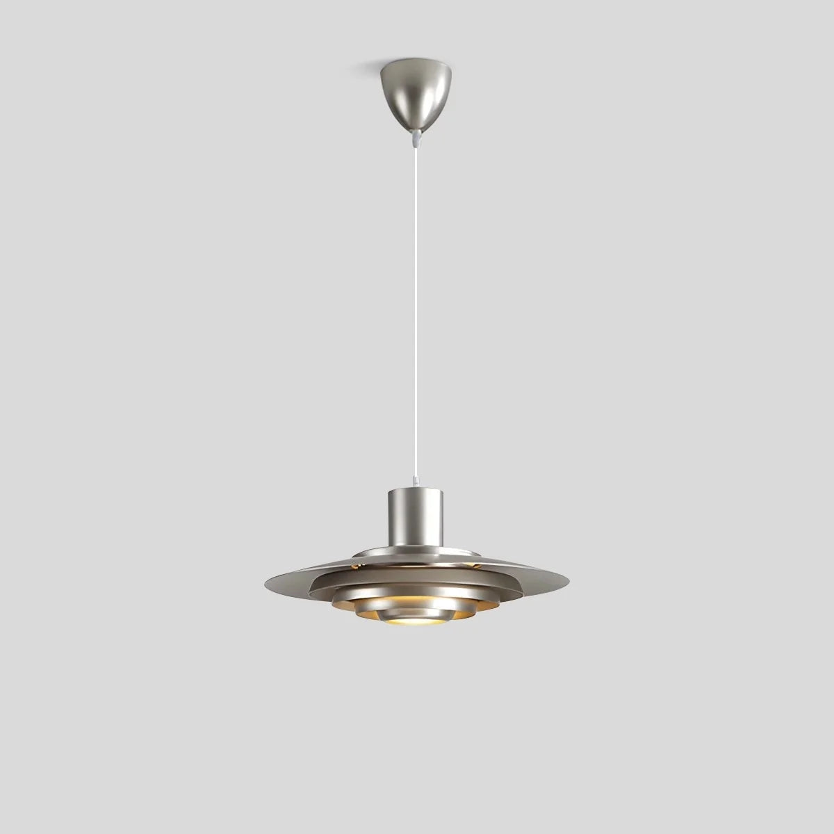  Nordic Cream Style UFO Pendant Lamp Sand Silver