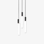 Eclat Cylindra Modern Pendant Light - Slim Gold Cylinder Hanging Lamp for Kitchen Bar & Island