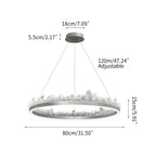 Modern Iceberg Chandelier - Luxury Hand-Poured Textured Glass Pendant for Dining & Living Room