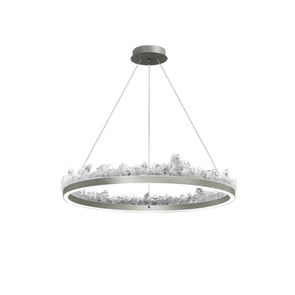 Nuvlight Modern Light Luxury Iceberg Chandelier Silvery Stepless Dimming