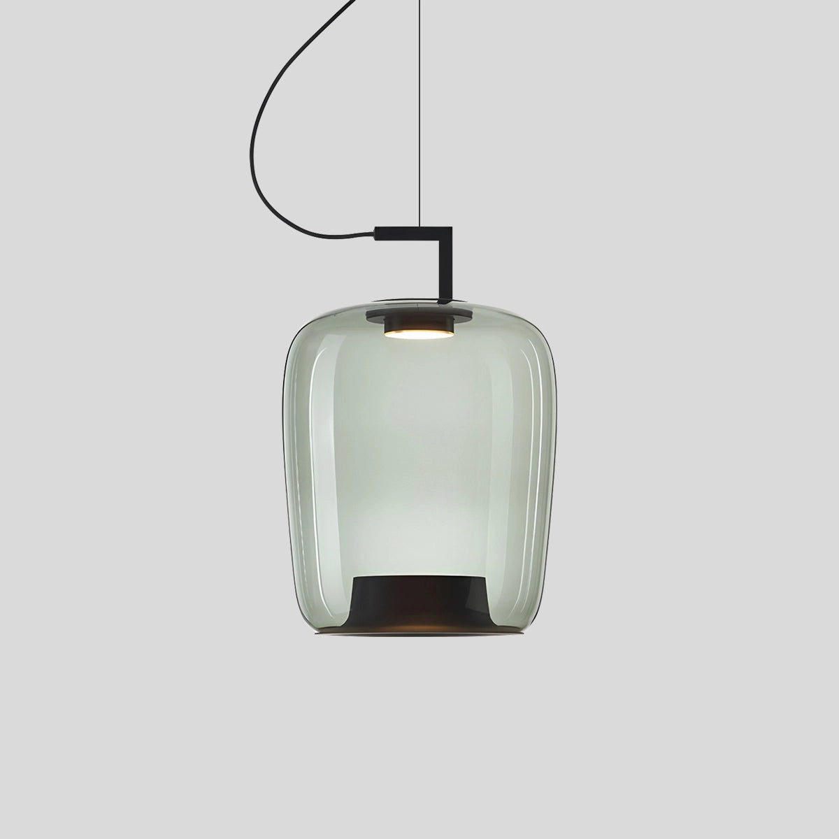  Nordic Minimalist Glass Pendant Light Style B Smoky Grey Warm Light