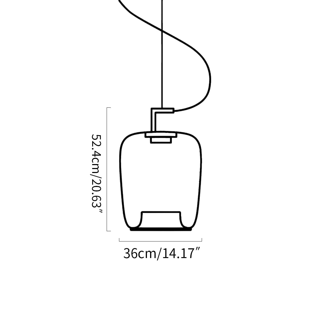 Nuvlight Nordic Minimalist Glass Pendant Light