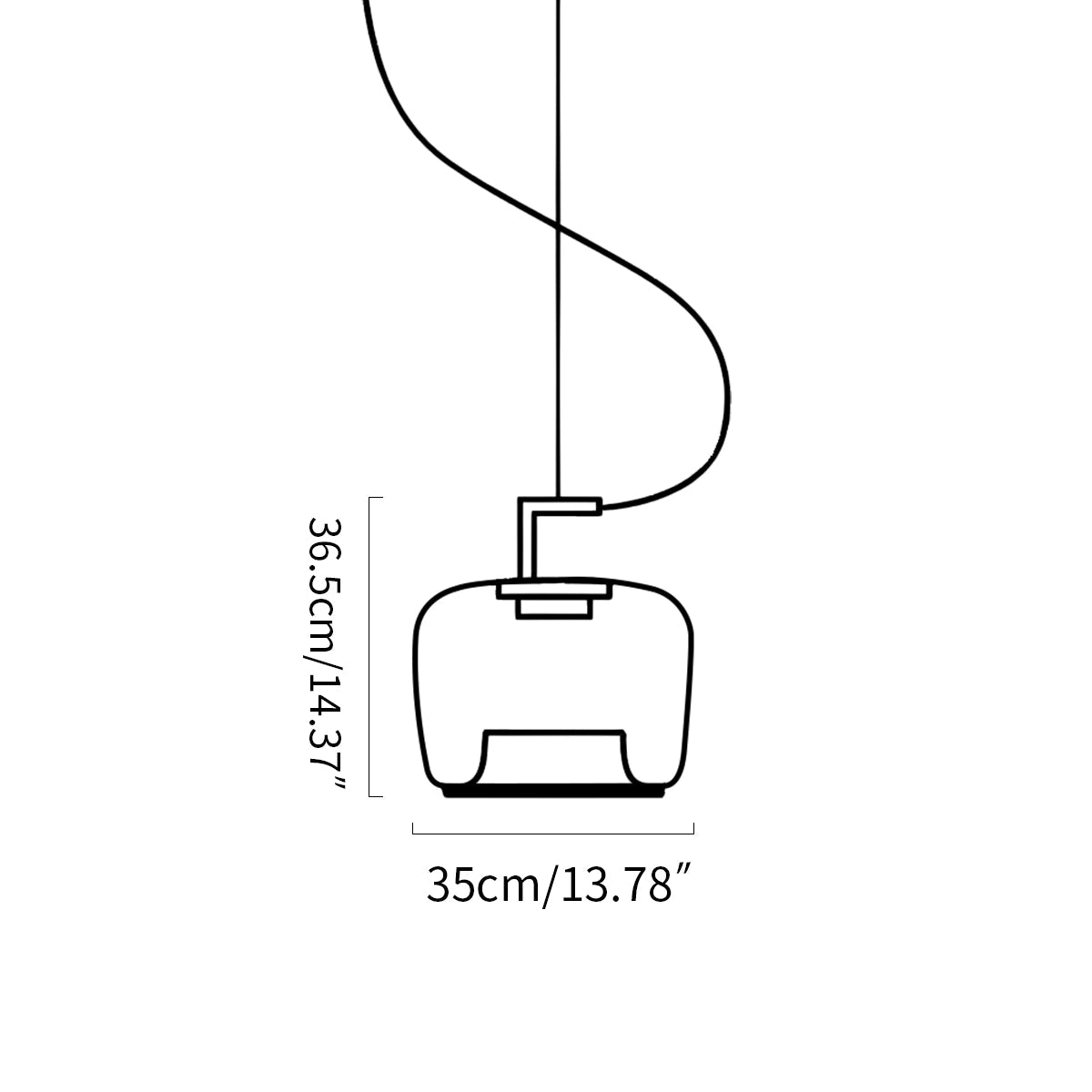 Nuvlight Nordic Minimalist Glass Pendant Light