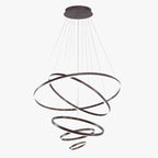 Nuvlight Tiered Ring Chandelier with Multi-Layer Rings