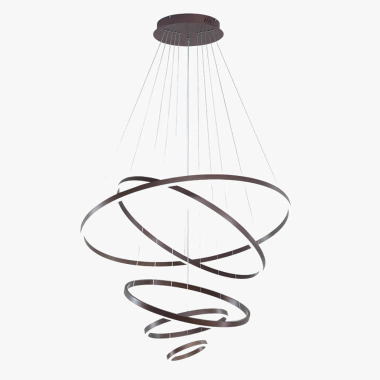 Nuvlight Tiered Ring Chandelier with Multi-Layer Rings
