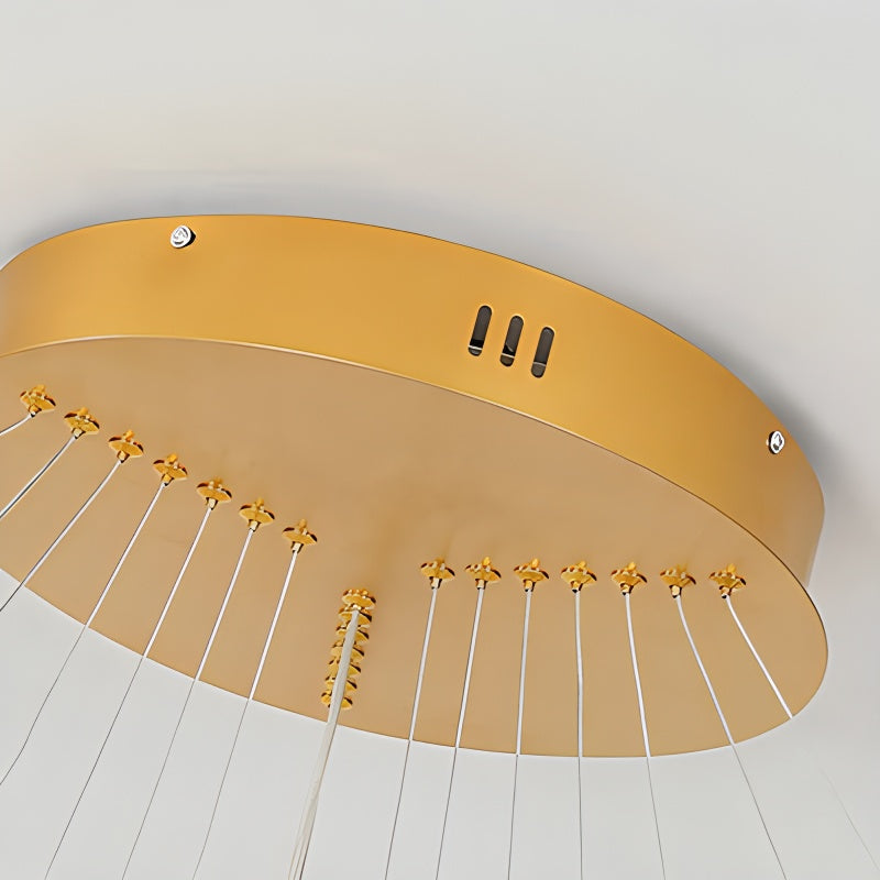 Tiered Ring Chandelier for High Ceilings