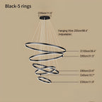 Grand Tiered Circle Chandelier - Modern Luxury Multi-Layer Ring Light for High Ceilings