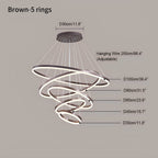 Grand Tiered Circle Chandelier - Modern Luxury Multi-Layer Ring Light for High Ceilings