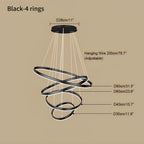 Grand Tiered Circle Chandelier - Modern Luxury Multi-Layer Ring Light for High Ceilings