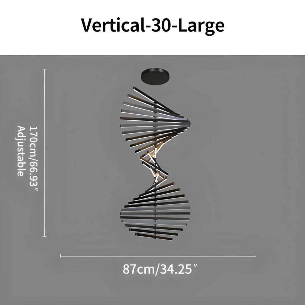 Modern Fishbone Linear Chandelier - Industrial Multi-Light Pendant for Dining Table & Island