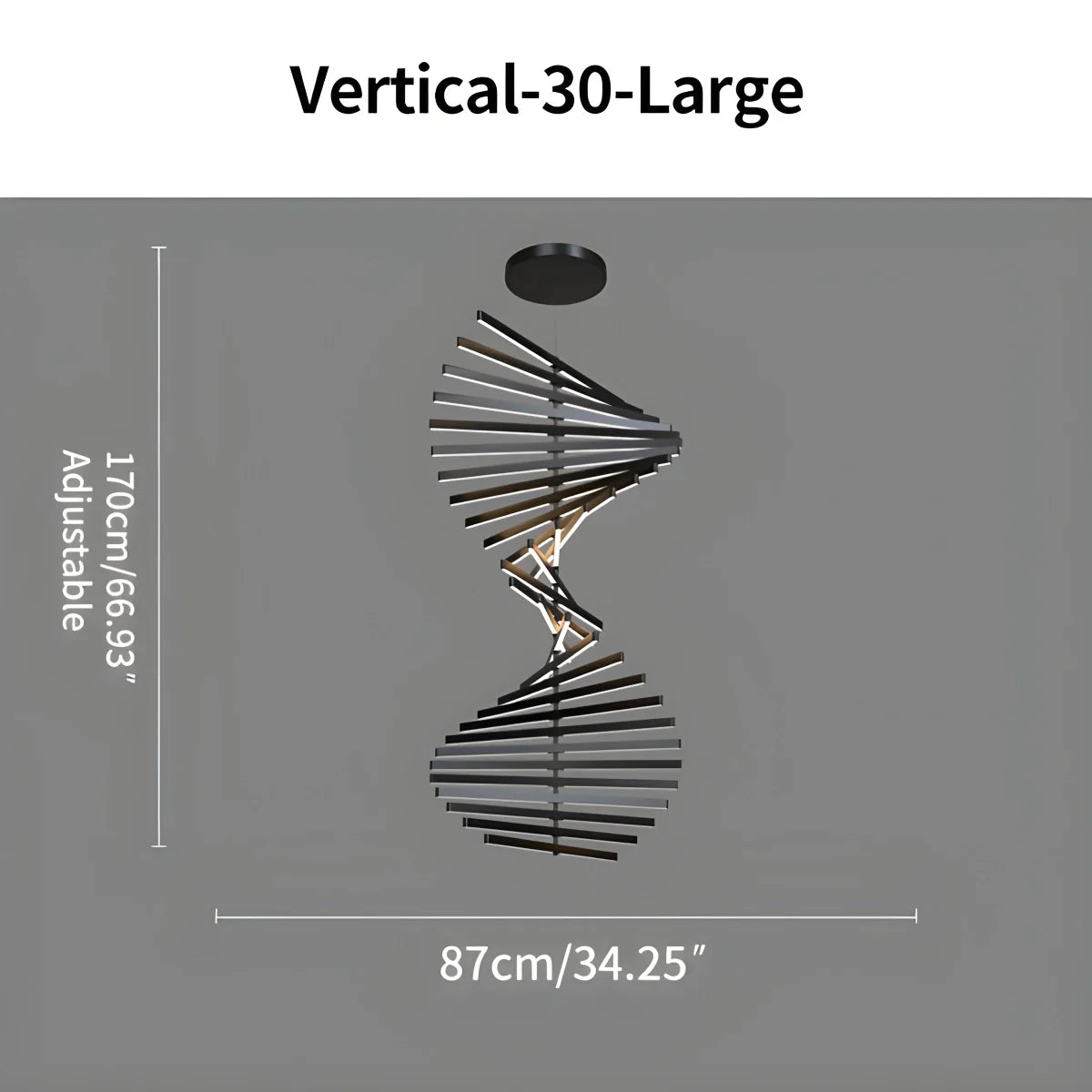 Modern Fishbone Linear Chandelier - Industrial Multi-Light Pendant for Dining Table & Island