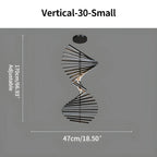Modern Fishbone Linear Chandelier - Industrial Multi-Light Pendant for Dining Table & Island