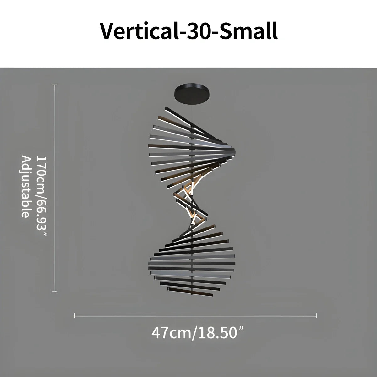 Modern Fishbone Linear Chandelier - Industrial Multi-Light Pendant for Dining Table & Island
