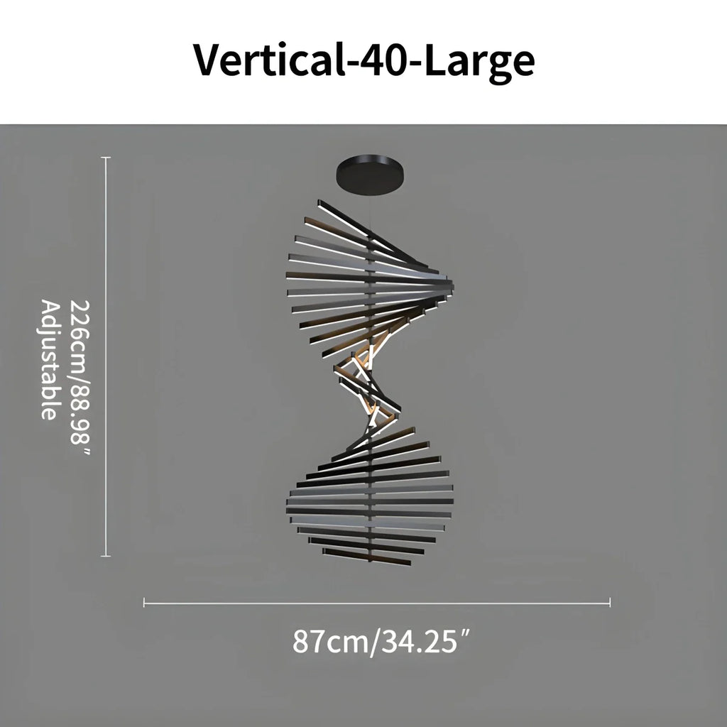 Modern Fishbone Linear Chandelier - Industrial Multi-Light Pendant for Dining Table & Island
