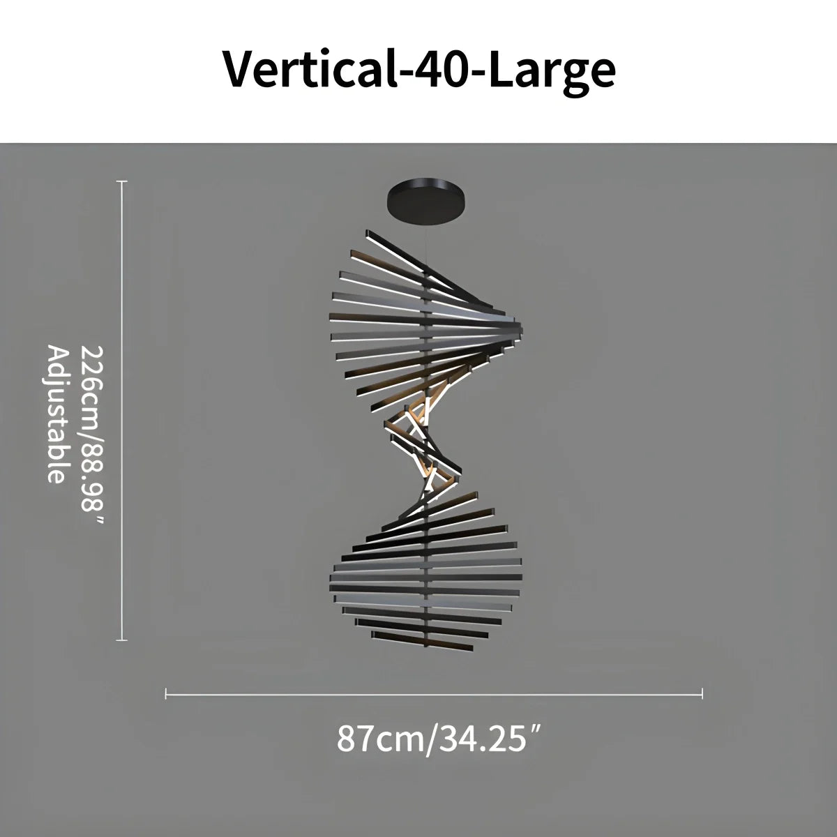 Modern Fishbone Linear Chandelier - Industrial Multi-Light Pendant for Dining Table & Island