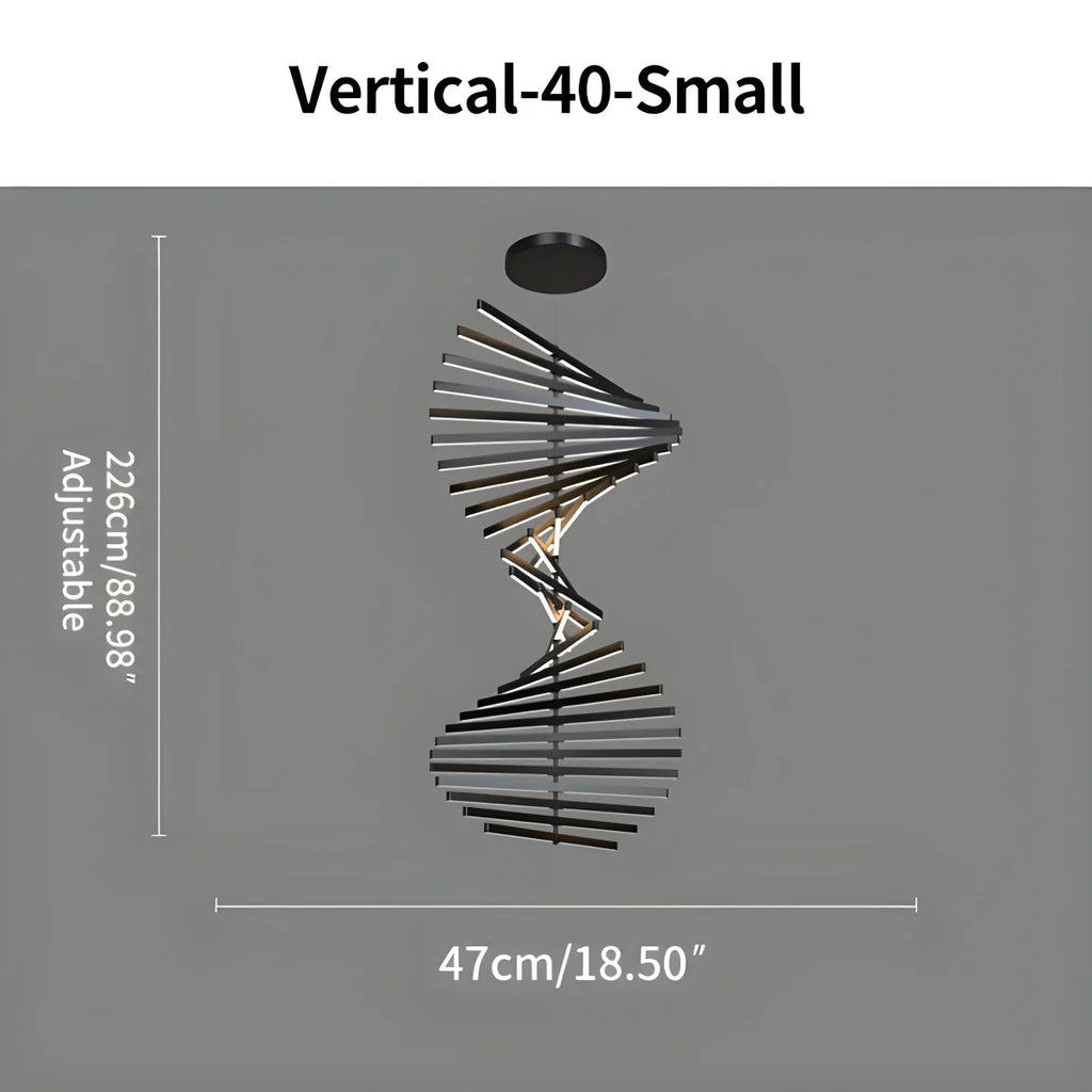 Modern Fishbone Linear Chandelier - Industrial Multi-Light Pendant for Dining Table & Island